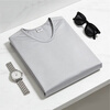 BYFORD/Baifu men's short-sleeved underwear Egyptian cotton men's bottoming shirt T-shirt solid color top sports MW2236 gray M