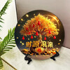 New Chinese style fortune-gathering gourd ornaments from all directions. Money is rolling in. Living room entrance hall. Fulu disc table decoration. Money is rolling in. 30cm*30cm. Housewarming decoration. New home ornaments.