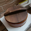 Yusenyi Wooden Jar Lid, Rice Cylinder Wooden Lid, Jar Lid, Sealed Glue-free, Air-Free Environmentally Friendly Pot Lid, Solid Wood, Outer Diameter 13CM, Inner Diameter 11CM, Charcoal Color