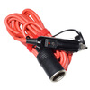 Anliju car cigarette lighter plug extension cable male to female car cigarette lighter vacuum cleaner refrigerator air pump adapter cable red 1.8m cigarette lighter extension cable