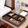 Richblue home living room entrance small items car key storage box creative storage tray stationery organizer desktop storage box coffee color A119