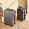 Diston Paul aluminum frame suitcase for men and women, new trolley case, universal wheel trolley case, large capacity suitcase, boarding password box, dark gray - thickened alloy frame, the box can seat 20 inches