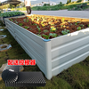 Outdoor large-size balcony courtyard aluminum alloy flower box rectangular vegetable box roof terrace large flower pot pearl white 100*40*height 20cm (no bottom with root control device)