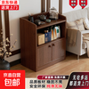 Tea cabinet, sofa side cabinet, side table, small apartment corner cabinet, living room sideboard, small coffee table, storage cabinet, storage cabinet, 60*30*80cm, North American black walnut color
