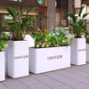 Outdoor stainless steel flower box combination municipal commercial street flower bed garden sales department flower trough planting tree pond customization style one please consult customer service to place an order other sizes, colors and styles consult customer service