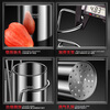 Korade chopstick barrel 316 stainless steel kitchen chopstick cage knife and fork spoon chopstick storage rack countertop tableware mildew-proof drain barrel 316 stainless steel chopstick barrel double-ended round + (with drain tray)
