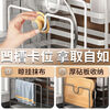 FANCYCHIC kitchen knife rack storage rack multi-functional countertop cutting board rack kitchen knife chopstick cage integrated knife chopping board wall-mounted storage rack classic black double barrel + knife rack + chopping board rack kitchen knife board rack enhanced load-bearing