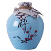 Chengqi Ceramic Wine Bottle 1/2/3/5/10 Jin Ancient Style Empty Wine Bottle Household Liquor Packaging Sealed Wine Jar Small Flask 5 Jin Plum Blossom Drunk Bottle - White