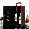 Yiniao red wine box leather box double wine gift box red wine universal packaging box with wine utensils empty box does not include wine brown one (with wine utensils, multi-bin straight hair, does not include wine)