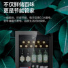 Midea commercial refrigerated display cabinet, first-class energy efficiency, commercial high-end small beverage freezer, light luxury small ice bar, office low-noise mini refrigerator, hotel refrigerated cabinet 45 liters丨Double-layer storage丨LC-45GM Yaoshi Black