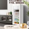 Haier Ice Bar Home Living Room Office Single Door Dormitory Rental Mini Refrigerator Fruit Preservation Cabinet Tea Red Wine Beverage Refrigerator Transparent Glass Door Ultra-Thin Vertical Ice Bar 136L Jasmine White Dual Temperature Zone + With Freezer Can Make Ice 136L