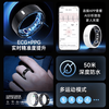 Case smart ring, ECG micro-physical examination, blood sugar, blood pressure, uric acid, blood lipids, sleep monitoring, remote care, health, heart rate, real-time value, step counting, dynamic ring, ceramic top-pink ECG, blood sugar, uric acid, blood lipids, blood pressure trend, No. 9 (diameter 19mm, finger circumference 60mm)