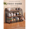 Desktop storage rack on the dining table to store artifacts floor-standing snack rack on the table kitchen countertop seasoning multi-layer organizer double-layer large black walnut board double grid