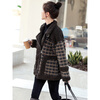 Chuxin woolen coat for women 2025 autumn and winter new style women's short woolen coat for women Korean style plaid plush coat for women Kage S (90-115 catties)