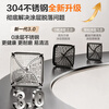 SUPOR air fryer 2026 new Jingdong self-operated steaming and grilling all-in-one multi-functional household stainless steel uncoated flip-free electric fryer 5.3L steam tender KJ53D829