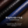 Aeteey brand original adapted Citizen watch strap genuine leather original CITIZEN Blue Angel light kinetic energy accessories 22mm men's and women's leather watch chain brown leather white line + gold butterfly buckle 22mm belt width