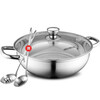 ASD (ASD) hot pot 304 stainless steel hot pot household kitchen soup pot shabu-shabu one pot multi-purpose gas open flame induction cooker universal clear soup hot pot 28cm