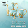 Yongfengyuan (auratic) West Lake blue wine set, 2-head wine pot/wine dispenser/10ml wine cup/5-head wine set/yellow wine set, wine pot + 2 cups + wine dispenser 140ml