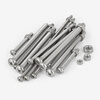 Weiwang 304 stainless steel cross round head screw and nut combination extended screw pan head nut screw rod accessories M4*40+nut (20 sets)