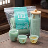 German thickened cup disposable tea set for drinking tea, high-end Kung Fu small rice husk, tea tasting, hospitality tea cup, Daoxiang, 1 bag of 50 pieces, tea character/high-end emerald green, rice husk