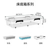 SPACEXPERT Under Bed Storage Box Large Clothes Toy Storage Box Flat Pulley Organizer Car Box Under Bed Storage Box Transparent Under Bed Storage Box 47L Single Pack