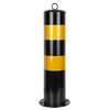 Nightingale steel pipe warning column road anti-collision column car blocking column road pile protection iron column fixed lane isolation pier traffic safety facility ground pile roadblock 50cm yellow and black fixed style