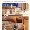 HALODN (HALODN) lifting computer table, movable bedside table, bedside study table, lazy desk, simple folding small table, white frame whiteboard 40*60 with strips, height 59-89, tiltable and foldable (Beijing Sufa 98% will arrive the next day)