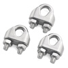 Jinggong (JINGGONG) 304 stainless steel wire rope chuck, wire rope chuck, U-shaped lock buckle, rope tightener, wire clamp 2mm (suitable for 2mm wire rope) (2 pieces)