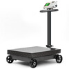 Electronic scale commercial folding wheeled 500kg scale weighing 300kg electronic scale 600 floor scale counting platform scale 500kg dual display black characters three holes charging 60*80