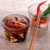 Langtele Japanese-style household pickle jar pickled cabbage glass thickened pickle jar pickle jar mini pickle jar kitchen pickle pickle glass bottle glass jar overnight shallow soaking jar