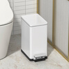 Little lazy cat trash can tea bucket home living room kitchen tea residue light luxury foot-operated square bathroom toilet office 15L gun gray with tea drain