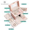 VLANDO birthday gift for girlfriend jewelry box wedding gift for bride storage box jewelry box high-end jewelry box