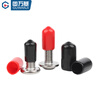 Guwanji PVC rubber protective cap external thread screw protective sleeve screw rod round cap plastic hose casing cap plug black 15x20 (50 pcs)