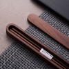 Durable walnut chopstick box portable tableware set Japanese environmentally friendly chopstick box single high-end student portable chopstick box walnut (1 chopstick + 1 box)