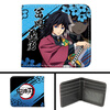 Eishuo Japanese version short wallet cartoon anime Demon Slayer: Kimetsu no Yaiba trendy teenagers and students cross-section two-fold card holder wallet G-Yiyong