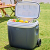 Huili Winner Insulated Box Refrigerated Commercial Stall Outdoor Camping Car Cooling and Fresh Ice Mobile Refrigerator Ice Bucket Trolley 26L (Yunfeng Blue) Long-lasting Cold Keeping Approximately 72 Hours 1