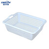 Jinshiluo K6032 drain basket plastic basket turnover box vegetable basket storage sorting basket white 360*285*110mm