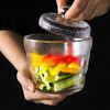 Langtele Japanese-style household pickle jar pickled cabbage glass thickened pickle jar pickle jar mini pickle jar kitchen pickle pickle glass bottle glass jar overnight shallow soaking jar