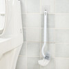 Noqishang Japanese toilet brush bathroom long handle to remove dead corners cleaning brush toilet brush household toilet brush one toilet brush (including hook)