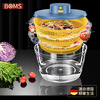 Bomans electric water spinner household fruit and vegetable salad dehydrator kitchen special drying machine water filter basket drain basket blue upgraded model 4L