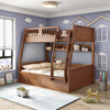 Fugui Cat bunk bed, high and low bed, children's bed, two-layer bunk bed, multi-functional high box, small apartment bunk bed for boys and girls, bunk bed + bookshelf + 2 mattresses 1500*1900