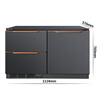 MeiLing 190-liter horizontal low refrigerator-freezer double-door multi-door small household bottom cooling ultra-thin zero embedded air-cooling frost-free frequency conversion low noise large capacity refrigeration and freezing ultra-thin 0 embedded bottom cooling electronically controlled air cooling frequency conversion black new