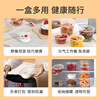 Meiya Disposable Lunch Box Round 360ml*50 Sets Soup Bowl Sauce Packing Bowl Blister Sealed Thickened Transparent Cover