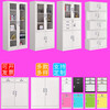 Zhongjiu Steel Office Iron File Cabinet Short Cabinet Information Lockable Voucher File Employee Cabinet Two Bucket Iron File Cabinet