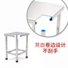 Jingku 304 stainless steel stool 34*24*45cm thickened workshop work stool assembly line metal stool dust-free laboratory hospital dining table chair