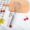 MRFMRF manual egg beater cream mixer household stainless steel egg pump hand-held stirring cake baking and dough tool 12-inch red head manual egg beater