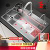 Shengbin kitchen sink large single sink 304 stainless steel sink vegetable sink side row sink under counter basin 304 side row 60*45 with three water pull-outs