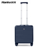 Hanker front-opening trolley case aluminum frame boarding suitcase suitcase 18-inch dark blue men's and women's business password box
