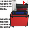 Aoyanlai flight case custom-made aluminum alloy box storage box exhibition transportation tool box instrument equipment trolley aluminum box black outer diameter 120*60*70 with wheels wheels
