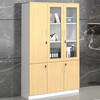 Zhenye file cabinet information cabinet office high cabinet wooden glass door cabinet panel file storage storage office background cabinet white two doors B 800*400*2000
